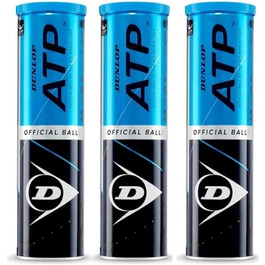 Dunlop ATP Official Tennis Balls - 12 Pack (3 x 4)