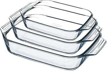 Набір з 3 жароміцних форм Pyrex із боросилікатного скла