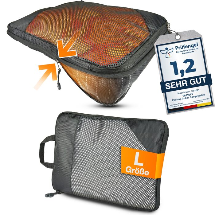 Набори для пакування TRAVELY - 8 шт. (включно з чохлом для взуття та мішком для білизни) - Органайзери для валізи/рюкзака - Набори для подорожей, компресійні мішки