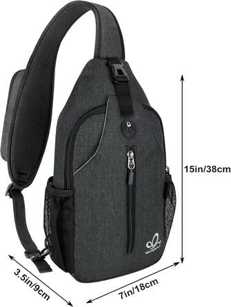 Сумка на плече WATERFLY Sling Rucksack для чоловіків і жінок, регульований ремінь, для прогулянок та подорожей