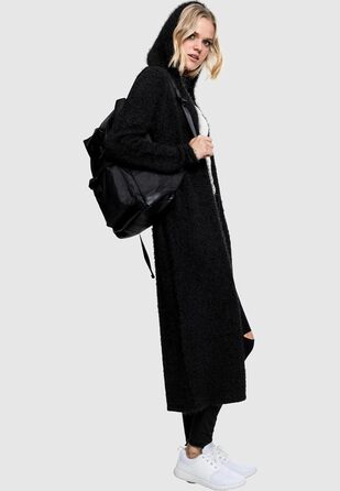 Кардиган жіночий Urban Classics з капюшоном та пір'ям, чорний