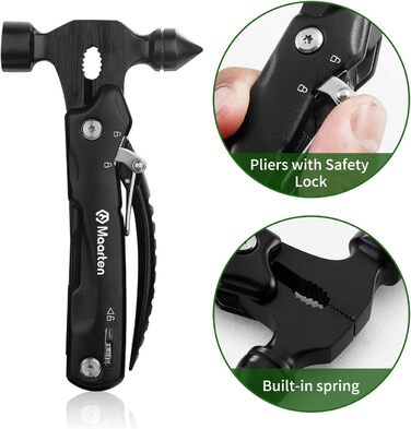 Мультитул 14-в-1 для чоловіків: кемпінговий аксесуар, подарунок на день народження, Різдво, подарунок для тата. Мультиінструмент-молоток для виживання