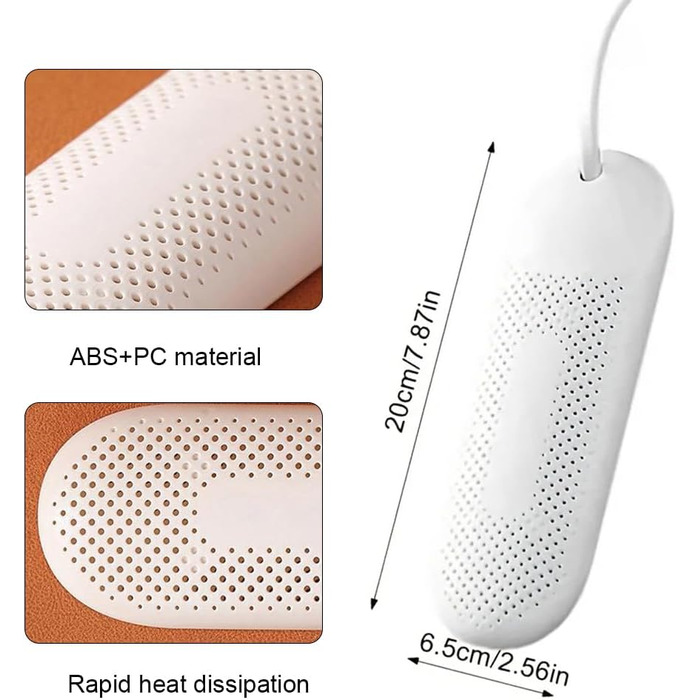 Електричний сушар для взуття USB з УФ-лампою, антибактеріальний, для взуття, рукавичок, шкарпеток, лижних черевиків (білий/фіолетовий)