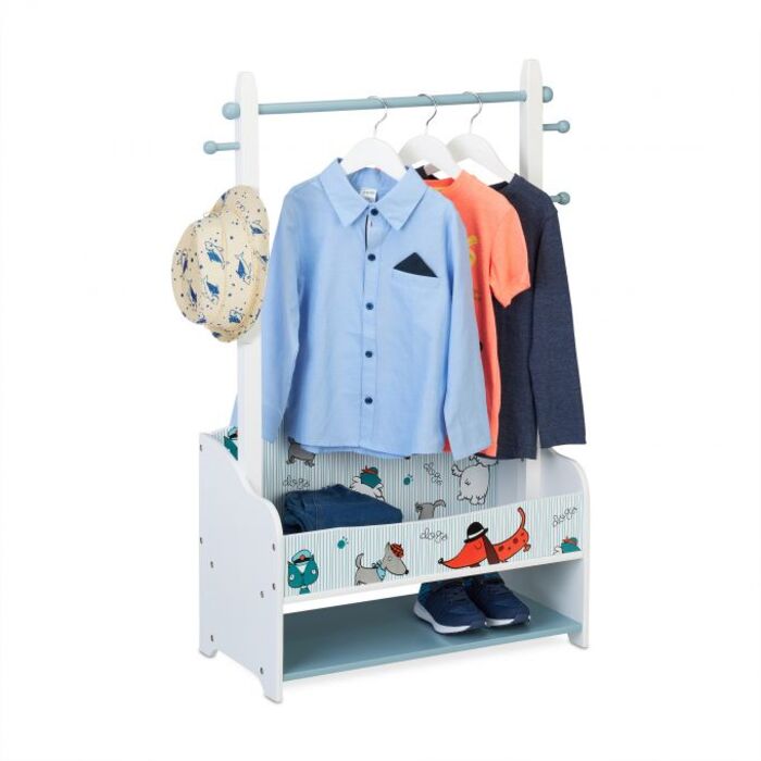 Relaxdays Clothes Rack for Children, Dog Motif