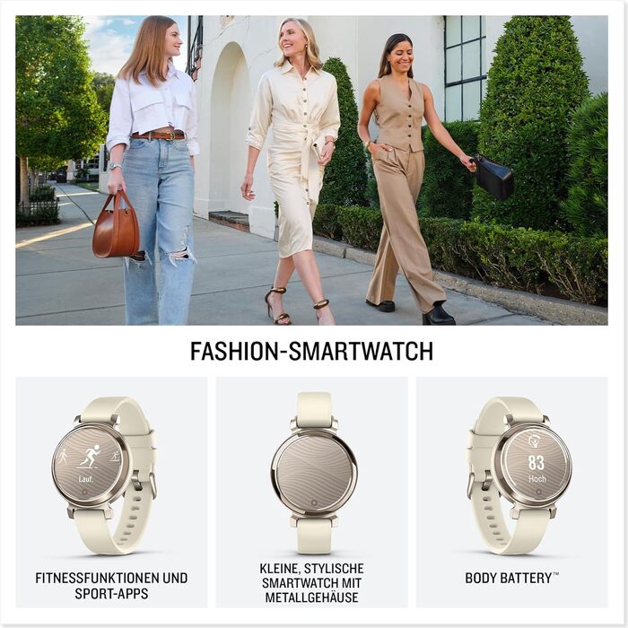 Розумний годинник Garmin Lily 2 [відновлений] - стильний аксесуар з преміум-люнеткою, 2.54 см сенсорний дисплей, до 5 днів роботи від акумулятора, відстеження здоров'я та фітнесу для жінок, сповіщення зі смартфона [відновлений]