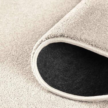 Килим Taracarpet з коротким ворсом, м'який, однотонний дизайнерський килим для дому, 160x220 см, кремовий/білий