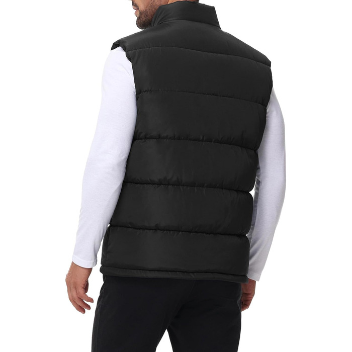 Чоловіча жилетка Polu з пуховим наповнювачем, водовідштовхувальна, без рукавів, зі стійким коміром, на блискавці, зимова, тепла верхня одежда, колір чорний