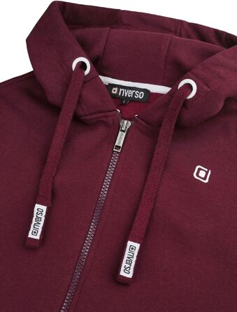 Чоловіча толстовка на блискавці з капюшоном riverso RIVNoah Regular Fit, колір Port Red