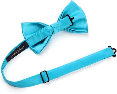 Метелик HISDERN для чоловіків однотонний, регульований, для вечірки, весілля (Турквіс)