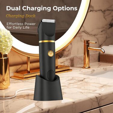 Електричний жіночий тример 3-в-1: для тіла, бікіні, обличчя. Вологостійкий IPX7, чорний