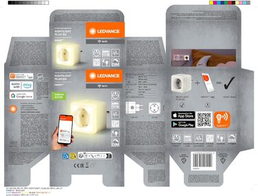 LEDVANCE Smart Plug: Трійник з USB, WiFi, захист від перенапруги та перевантаження, керування через додаток, Alexa, Google