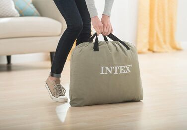 Надувний матрац Intex Queen Comfort-Plush Fiber-Tech RP 152x203x56 см (64418ND) - двоспальний, флокований