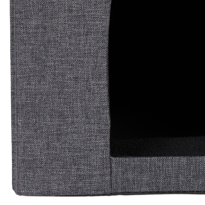 Relaxdays Cat Cave in Grey with Lid