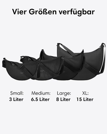 Сумка через плече LARKSON Solveig Medium бежева - Містка напівмісяць, водонепроникна (6.5 л)