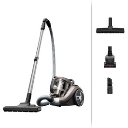 Пилосос Rowenta Compact Power XXL Animal без мішка, 900 Вт, 3-рівнева фільтрація, великий об’єм, радіус 8,8 м, насадки для шерсті тварин, паркету та щілин, бронзовий