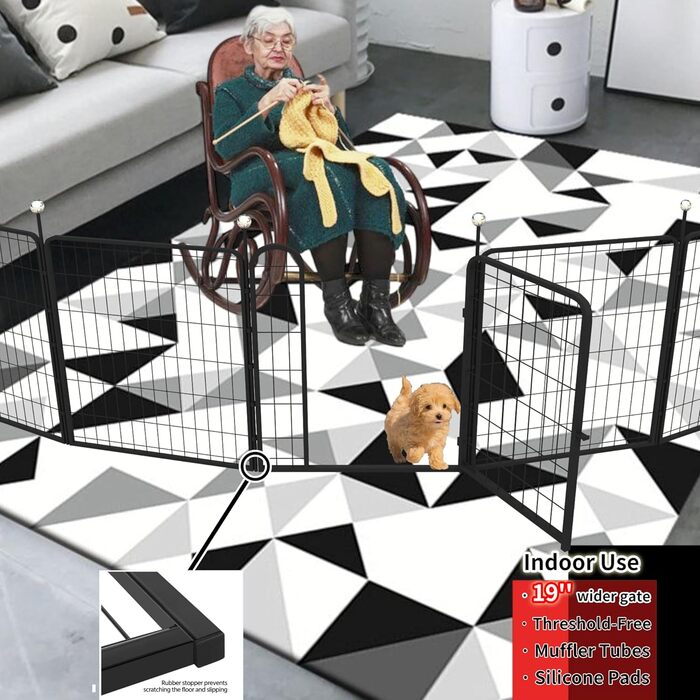 Клітка для собак на 81,3 см з 12 панелей, для дому та вулиці, з нержавіючої сталі