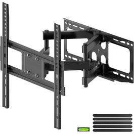 XINLEI Adjustable Tilt & Swivel TV Wall Mount for 26-70 inch Flat & Curved TVs - 45kg / 400x400mm VESA - Black