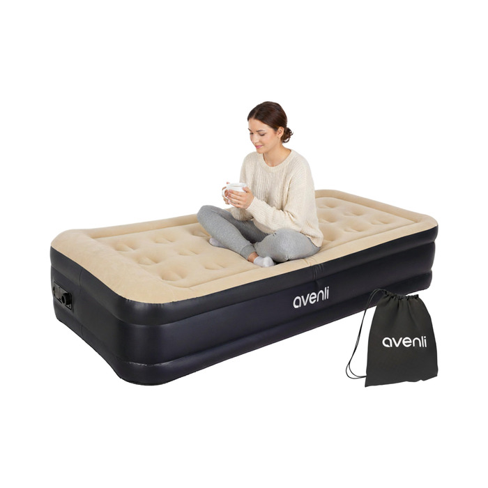 Надувний матрац Avenli для 2 осіб з вбудованим насосом, 196x97x47 см - для кемпінгу та дому