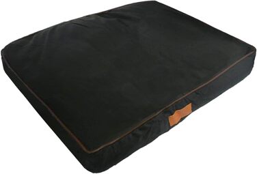 Ортопедичне ліжко для собак Ellie-Bo з Memory Foam, чорне, вологостійке, для клітки 76 см, розмір M - [71 x 48 x 6 см]