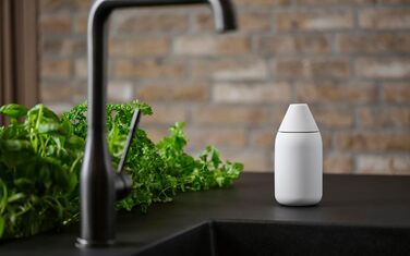 Zone Denmark Dish Soap Dispenser Kitchen, Soap Dispenser, Dish Soap Dispenser, Easy Refill & Easy Dosing, Ø 7 cm, Height 15 cm, Capacity 300 ml, Warm Grey (Gray)