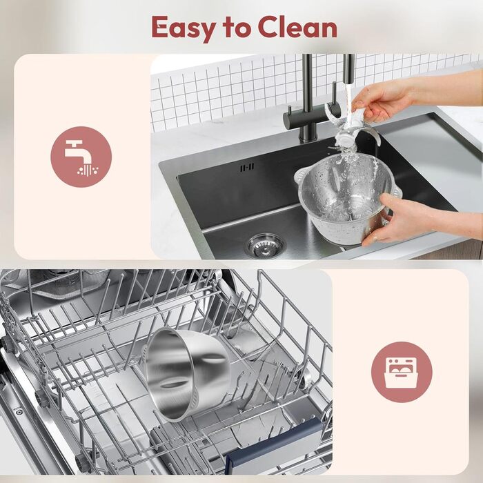 Електричний подрібнювач Jobfun 2L з нержавіючої сталі, 2 швидкості, мультиподрібнювач, м'ясорубка, подрібнювач для м'яса, цибулі, овочів (сірий)