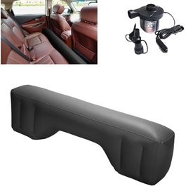 Надувний матрац для авто, чорний, з двома подушками та насосом. Підходить для кемпінгу, відпочинку та тематичних вечірок на природі. Чудовий подарунок друзям.