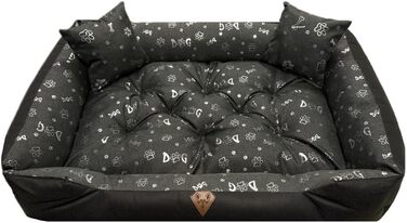 Крісло-ліжко для собак великих порід Dogs4Life Velours, 135 x 100 см | Ортопедичне, водонепроникне, з бортиком | Зелений велюр