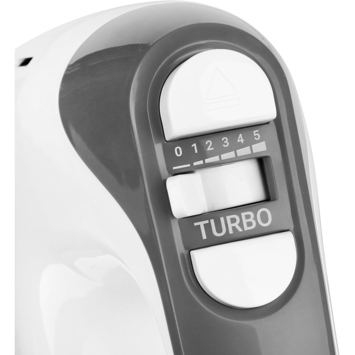 Електричний міксер EMERIO HM-124178 (400 Вт) з 6 швидкостей та турборежимом, нержавіючі насадки (для тіста та збивання)