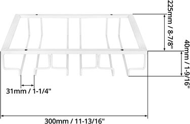Підставка для келихів вина QWORK® - 2 шт. (3 ряди, білий метал) для кухні та бару