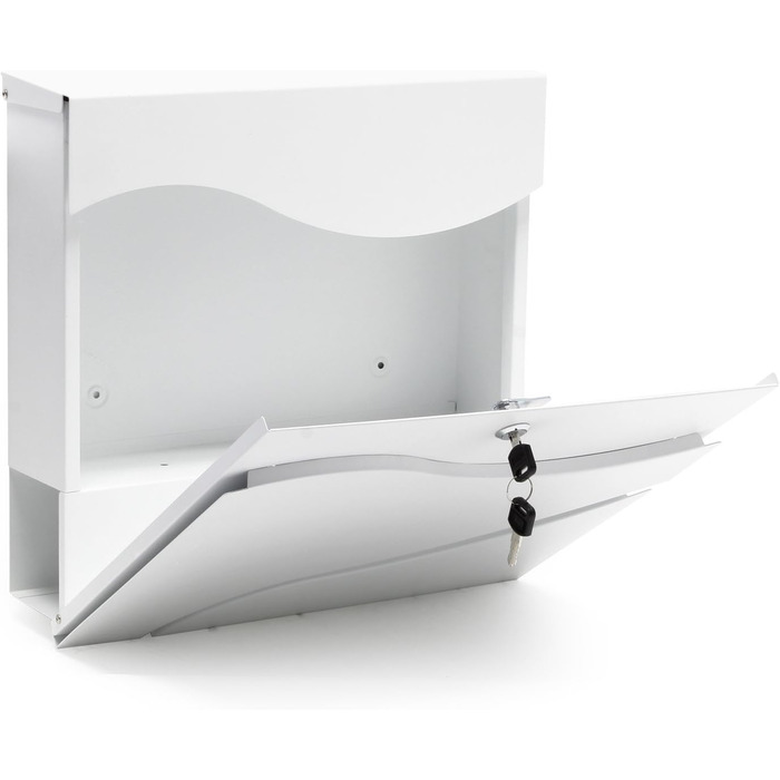 Поштовий ящик Wiltec Designer V24 антрацит/нержавіюча сталь 370x105x370 мм з замком, оглядовим вікном та тримачем для газет, сталевий порошкове покриття