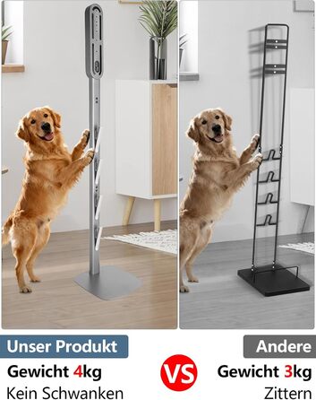 Тримач для пилососа Dyson Wandhalterung з зарядною станцією для V8–V15 та Gen5 – стабільний тримач для акумуляторного пилососа з органайзером для аксесуарів, щіток та кабелів (срібний)