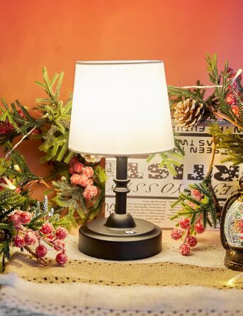 Бездротова лампа настільна акумуляторна 4000mAh, тепле світло 2700K, торшери з сенсорним керуванням, адаптер/кабель для зарядки, для спальні, подарунок (золотиста)