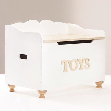 Le Toy Van Велика дерев'яна іграшкова скриня для дітей, 68x43x53 см, безпечні петлі, до 50 кг, навчальна, стиль Монтессорі, від 3 років
