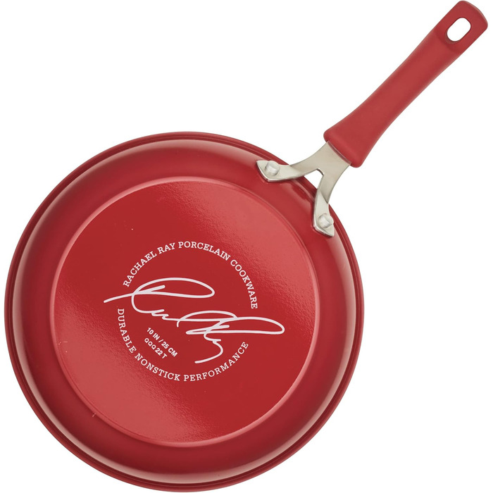 Набір кухонного посуду Rachael Ray Cook + Create, 10 предметів, антипригарне покриття, Agave (червоний)