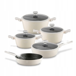 Набір посуду Starke Pro Brule: каструлі та сковорідки для індукційних та газових плит, 9 предметів