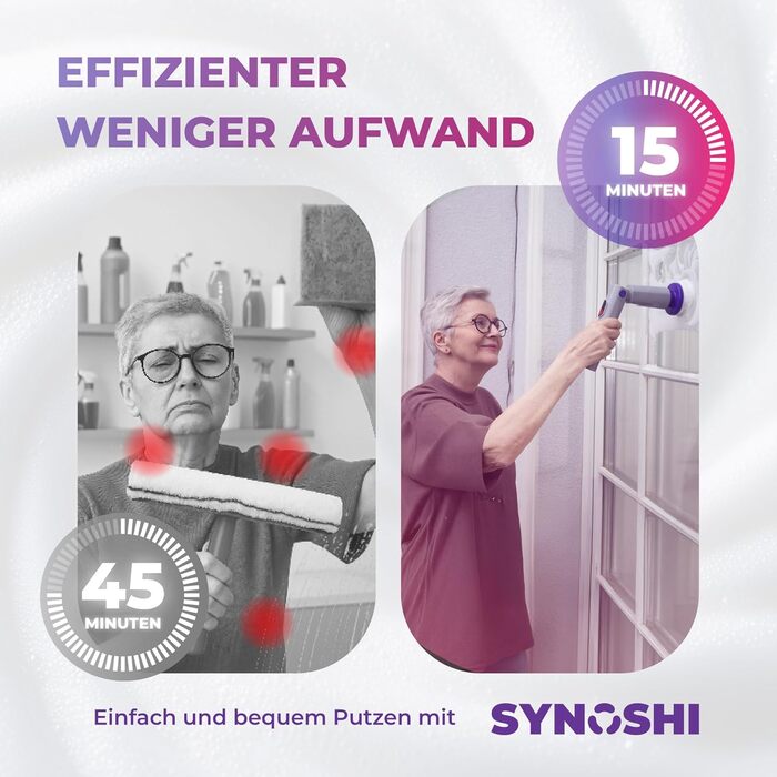 Електрична щітка для прибирання SYNOSHI PRO – бездротова, перезаряджувана. Спін-скреббер для ванної, плитки та кухні з регульованою ручкою