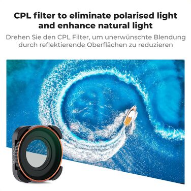 Набір фільтрів ND K&F Concept для GoPro Hero 13 Black: ND4, ND8, ND16, ND32, CPL - нейтральні фільтри для екшн-камери