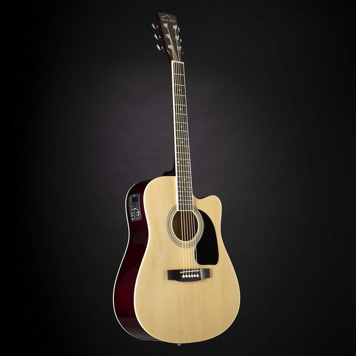 Акустична гітара Red Hill D-1-CE Dreadnought з Cutaway, електроакустична, липа, натуральний колір