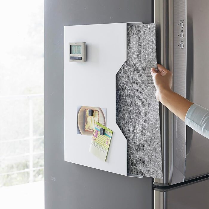 Yamazaki 4886 TOWER Table Mat Storage L, White, Steel, Minimalist Design, 50.5 x 2.5 x 36.5 cm (LxBxH)