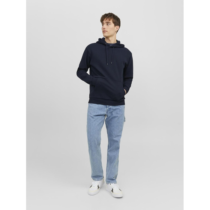 Чоловічий худі Jack & Jones однотонний з капюшоном, колір Navy Blazer