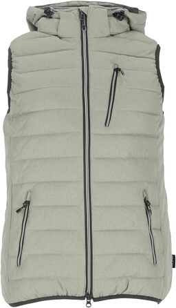 Степлена жилетка Blue Wave Nathalie з відстібною капюшоном - жіноча жилетка з ефектом меланжу (50, schilf)