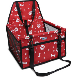 Автомобільний бустер для собак Nobleza: безпечний та зручний, 40x34x25 см, червоний