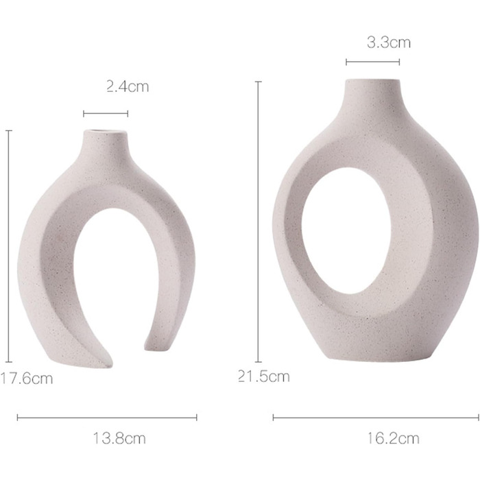 Керамічна ваза для квітів: стильна ваза в скандинавському стилі для дому, декор для вітальні та спальні