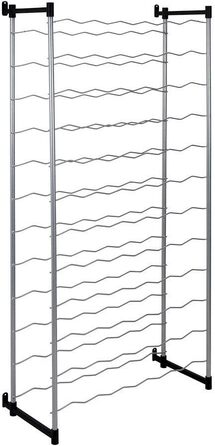 Metaltex Bottle Rack, Metal, Grey, For 72 Bottles