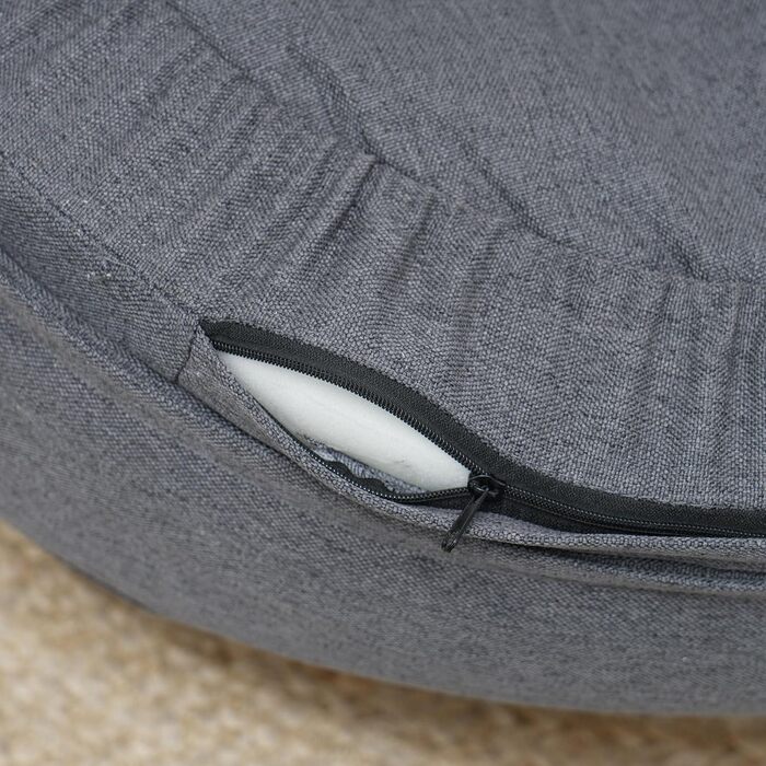 PawHut Софа для собак та котів, сіра, 90x78x25 см, з підголівником та дерев'яними ніжками