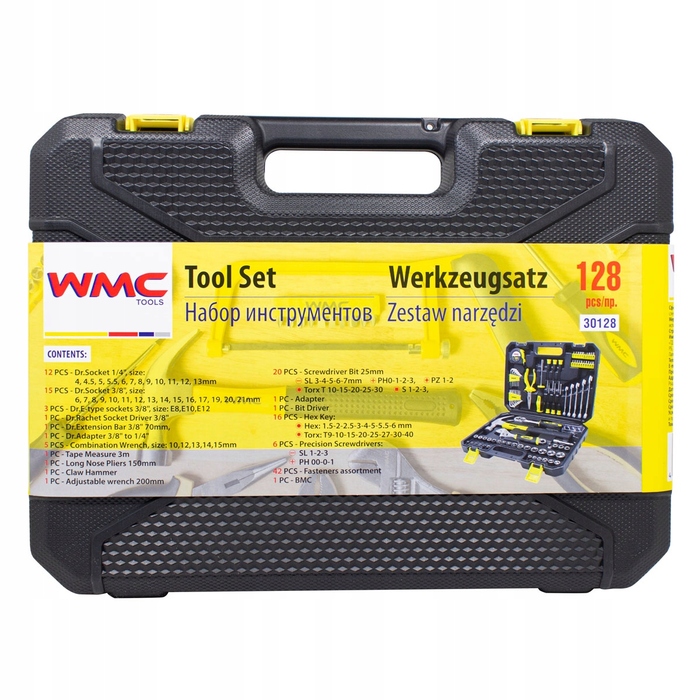 Набір інструментів WMC Tools 128 предметів, торцеві головки 1/4