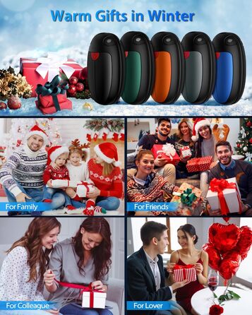Електричні грілки для рук, набір 2 шт. - USB, 20 годин тепла, 3 температурні режими, для спорту та Raynaud's/Артрит, чорний