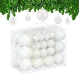 Relaxdays Set of 50 Christmas Baubles