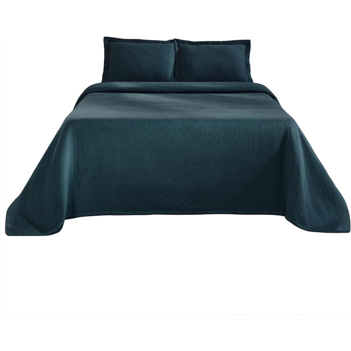 Набір постільної білизни Superior з ковдрою та наволочками, бавовна, розмір King Size, колір Deep Sea