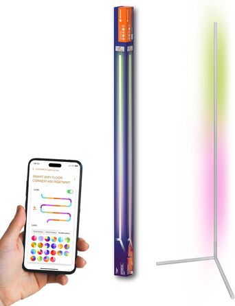 LED-стійка LEDVANCE SMART+ WIFI, 140 см, білий колір, 14 Вт, 1170 лм, регульоване світло, диммування, керування через додаток, 2700-6500K, функція музичного ритму